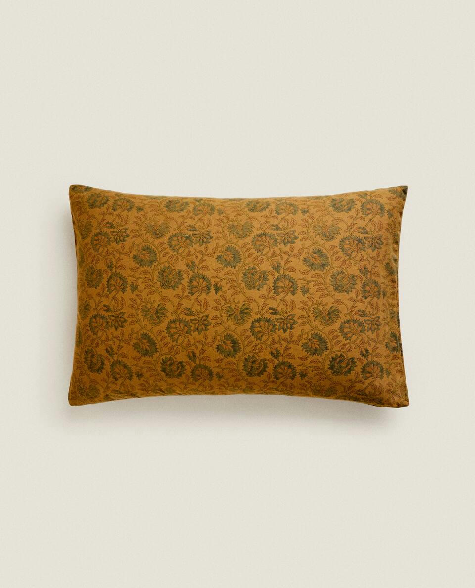 FLORAL PRINT CUSHION COVER