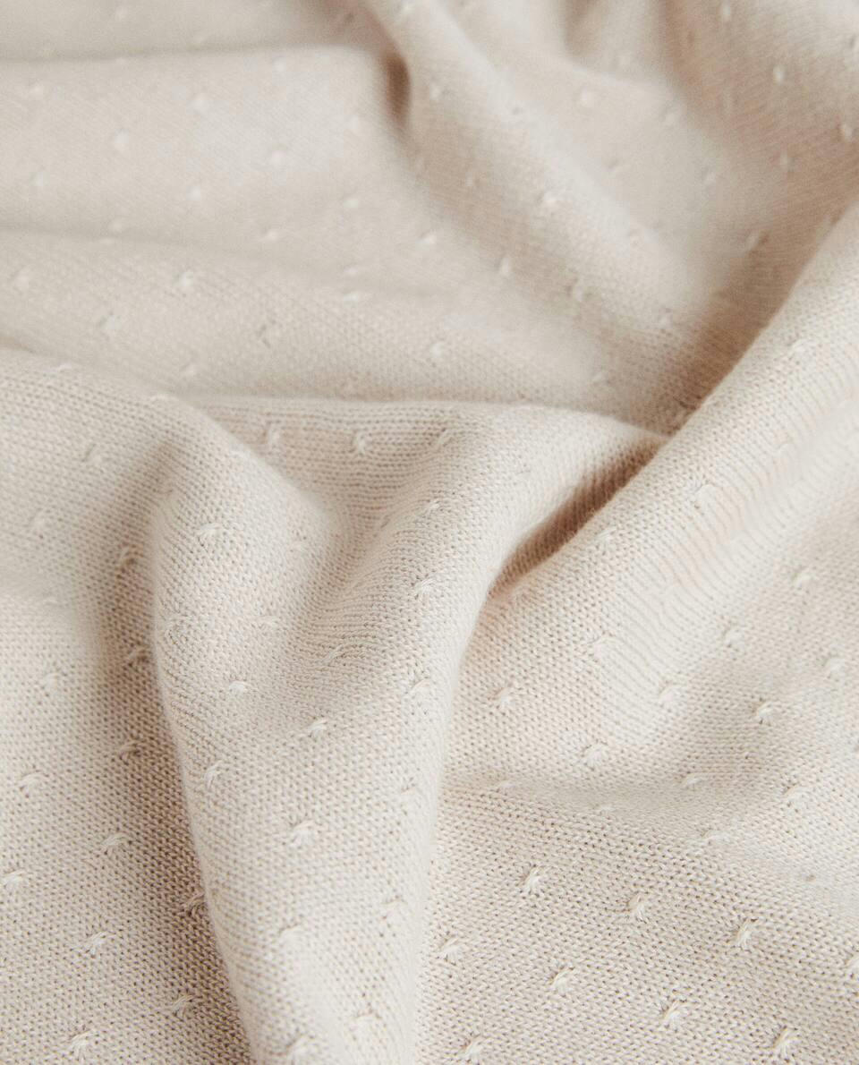 COTTON KNIT BLANKET