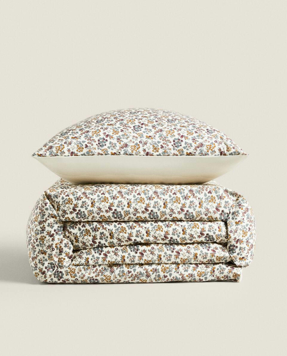 FLORAL PRINT FABRIC CHILDREN’S DUVET COVER