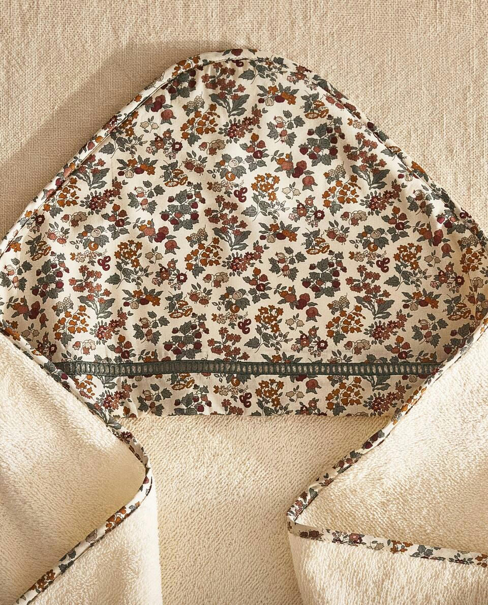 FLORAL PRINT FABRIC CHILDREN’S COTTON CAPE