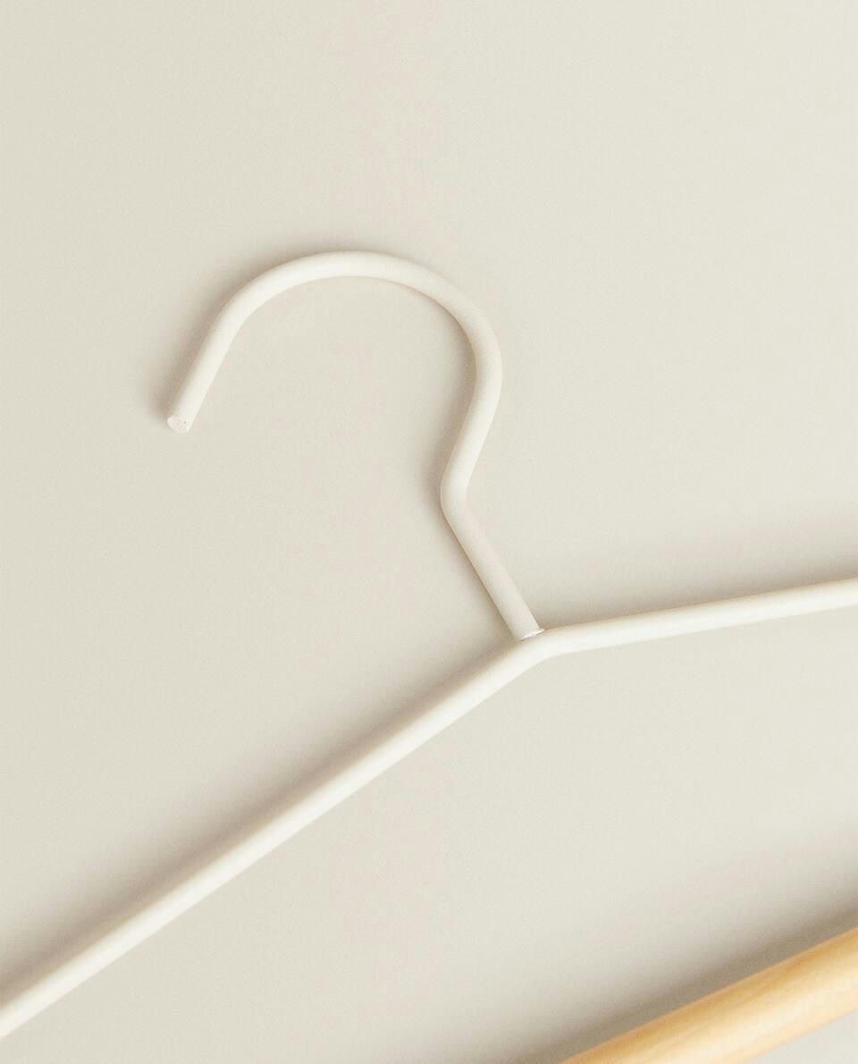 METAL AND WOOD TROUSER HANGER