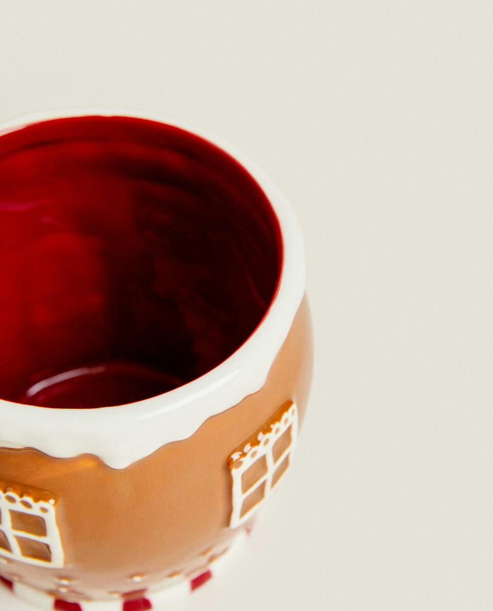 CHRISTMAS CHILDREN’S STONEWARE HOUSE MUG