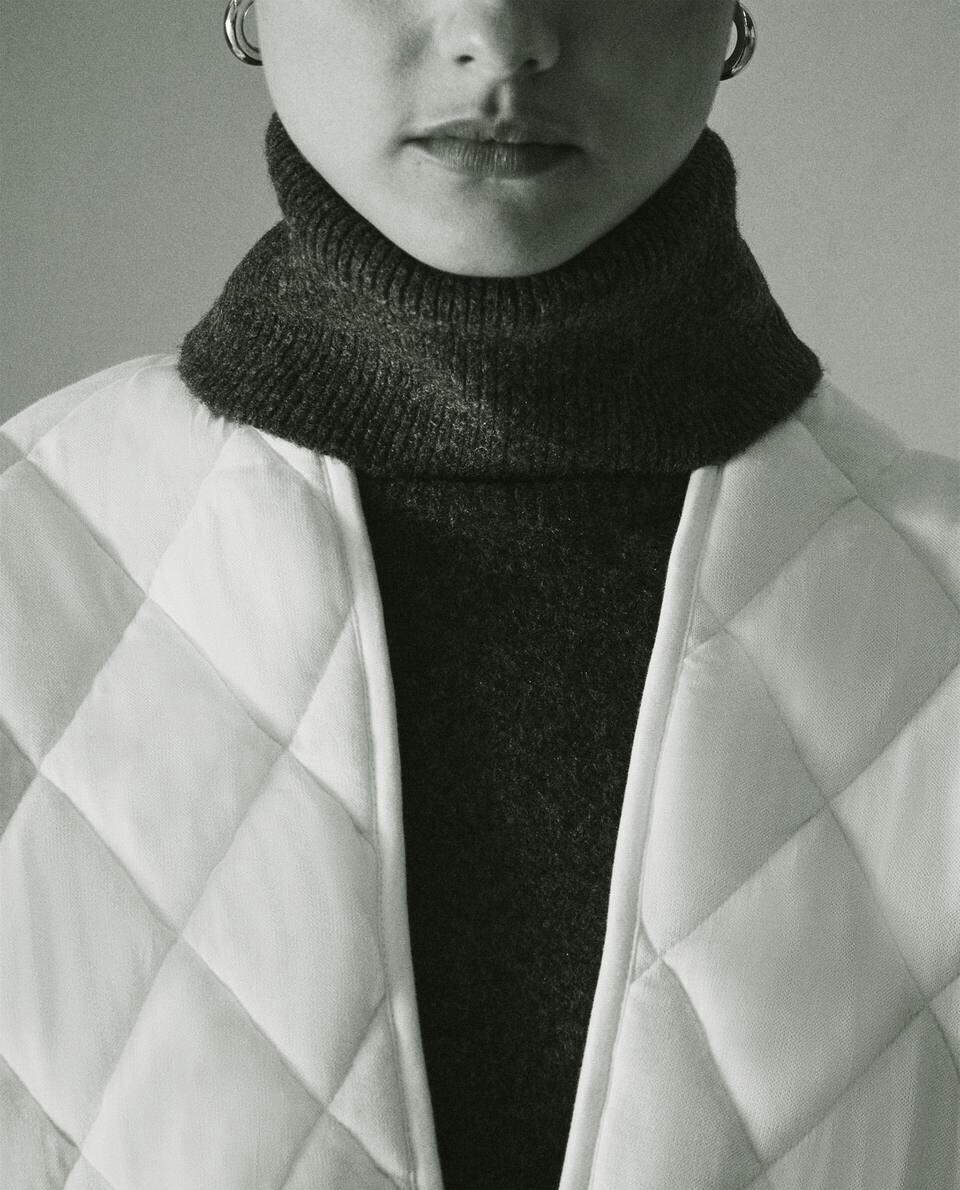 QUILTED COTTON CARDIGAN