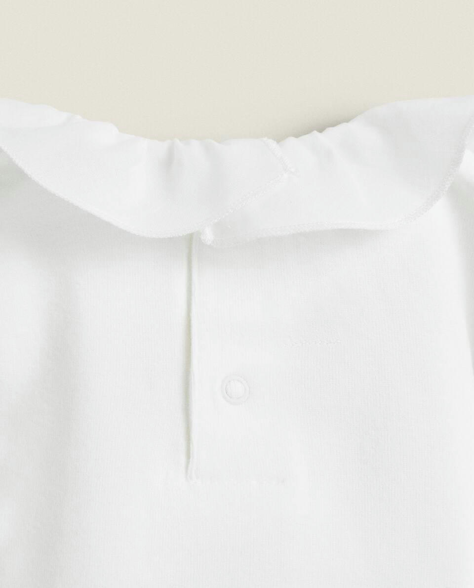 BODYSUIT WITH EMBROIDERED COLLAR