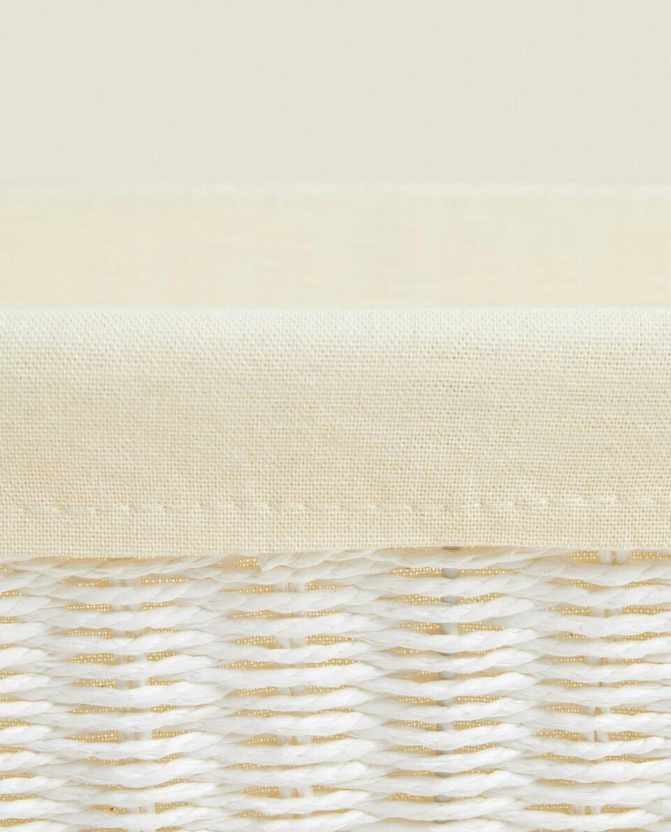 IRONING BASKET WITH FABRIC LINING