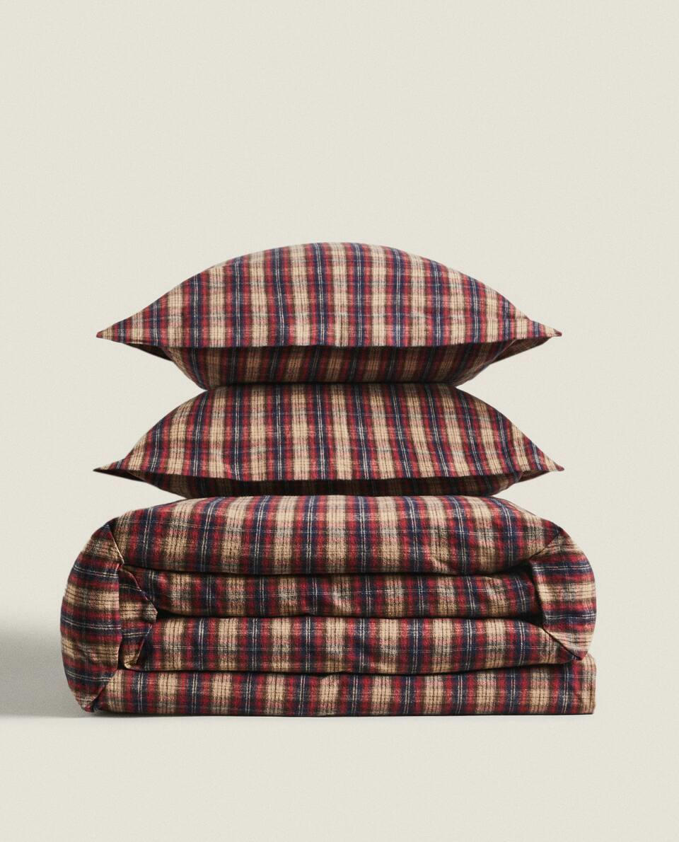 CHECK FLANNEL CHRISTMAS DUVET COVER