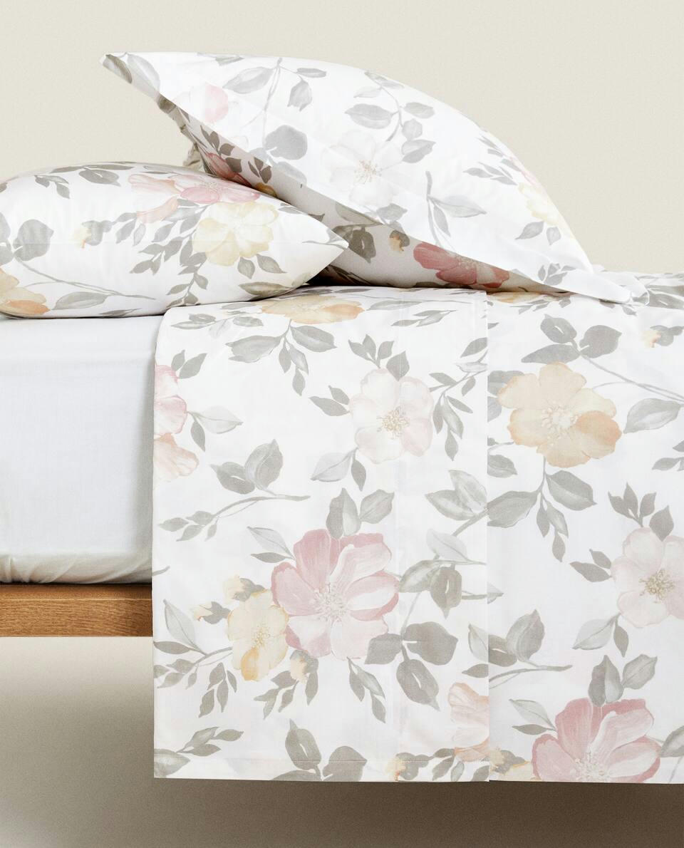 FLORAL PRINT DUVET COVER