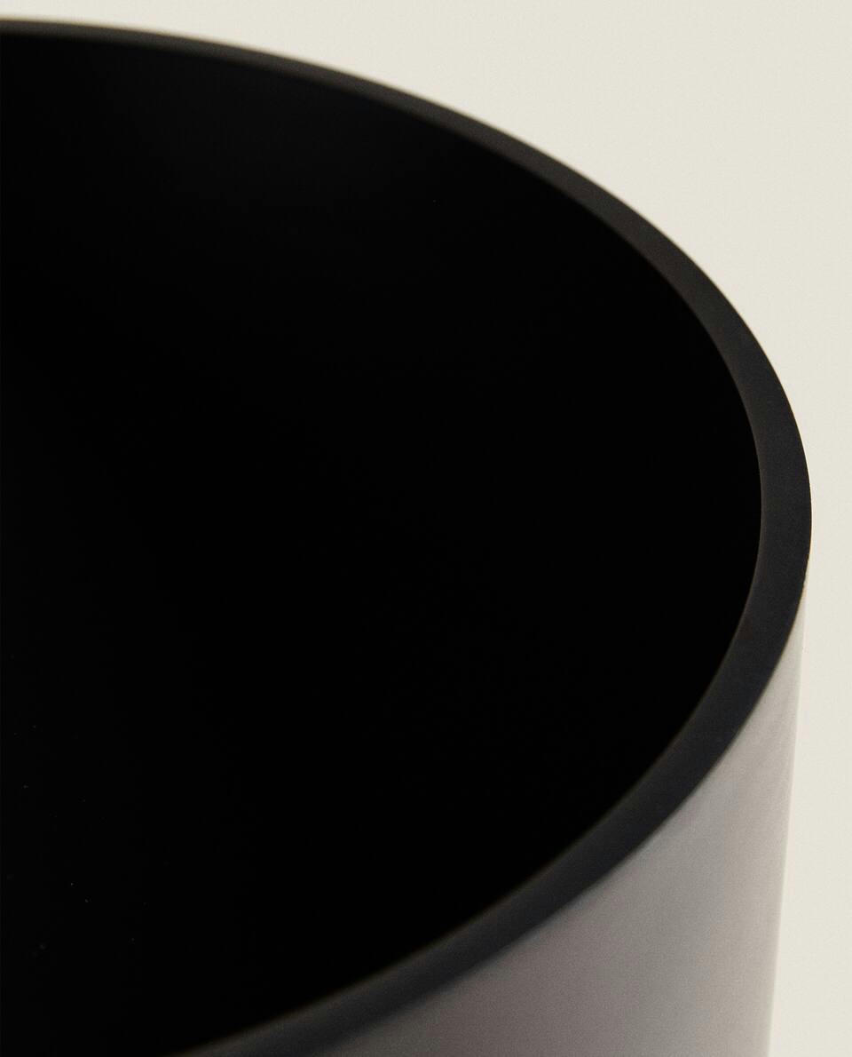LARGE BLACK RESIN WASTEPAPER BIN
