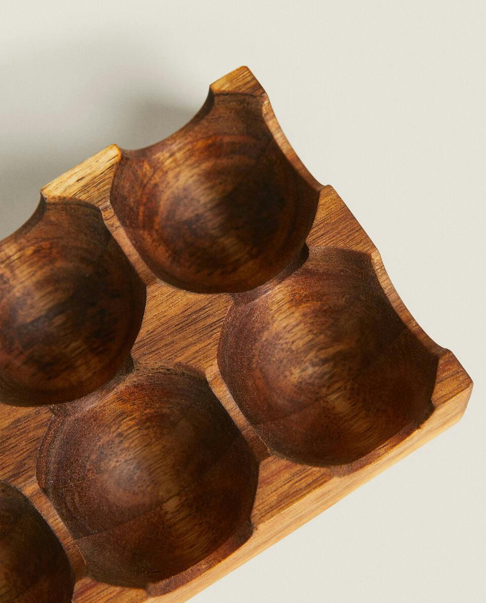ACACIA WOOD EGG CARTON