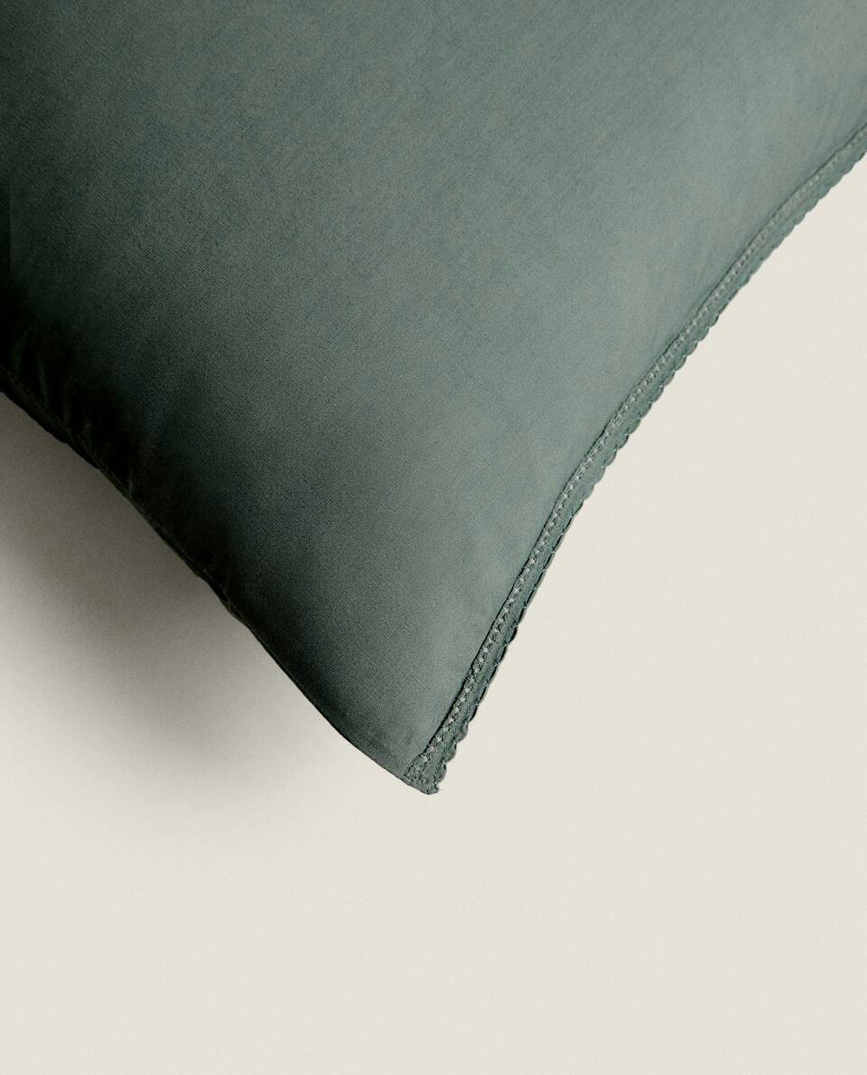 CHILDREN'S TOPSTITCHED COTTON PILLOWCASE