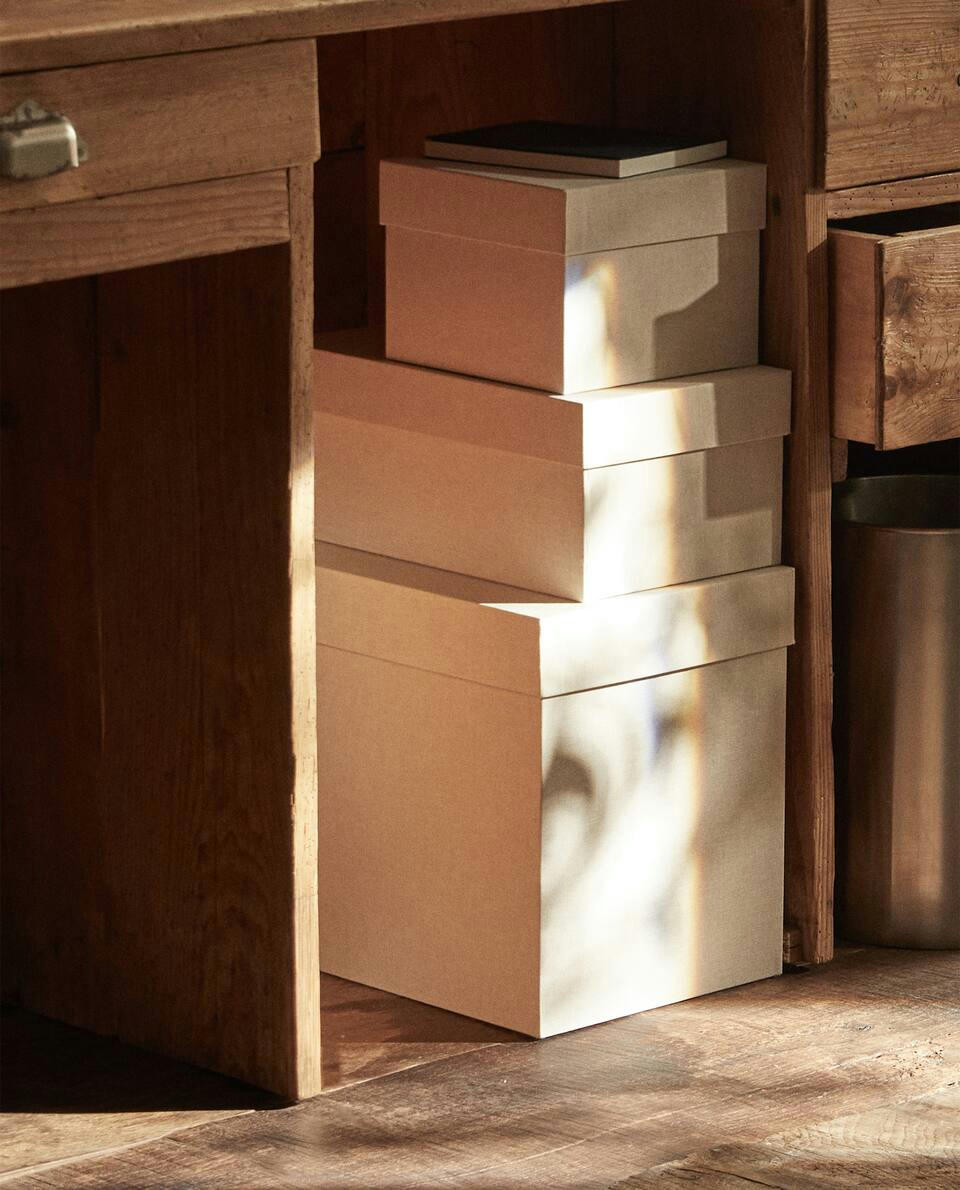 BOX WITH LINEN-EFFECT LINING