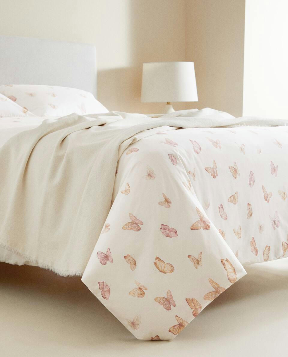 BUTTERFLY PRINT DUVET COVER