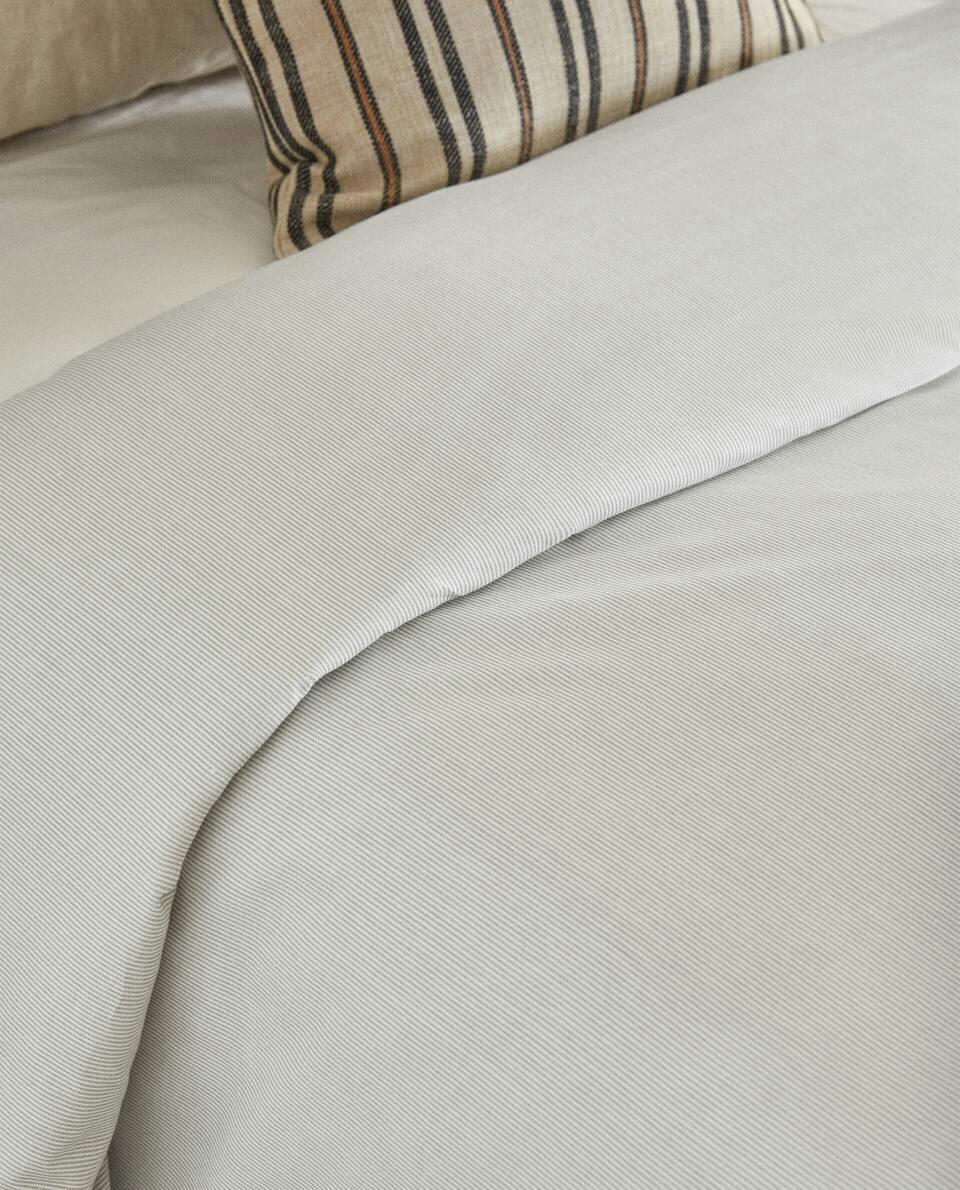 STRIPED COTTON DUVET COVER