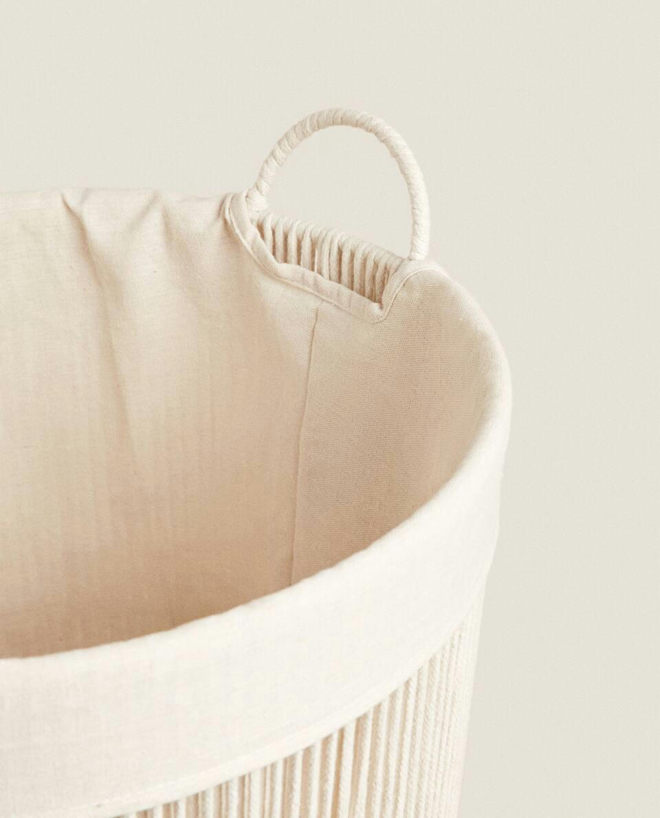 COTTON LAUNDRY BASKET