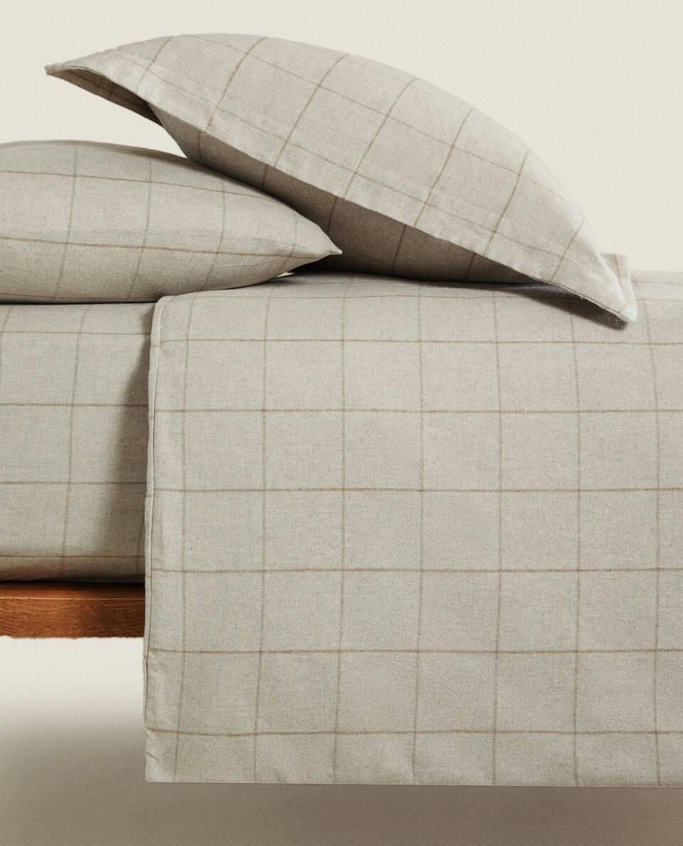 CHECK FLANNEL DUVET COVER