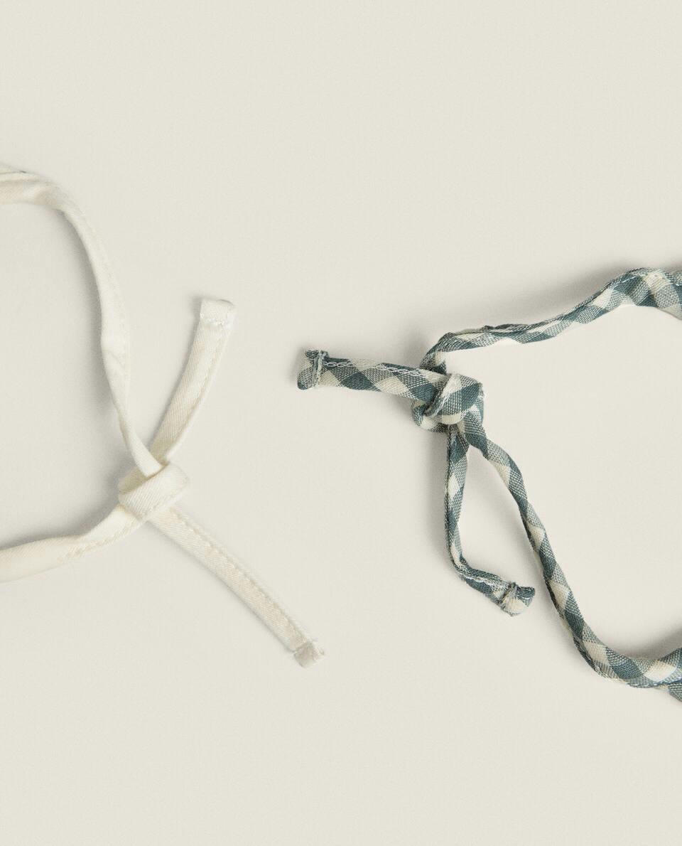 GINGHAM BIB (PACK OF 2)