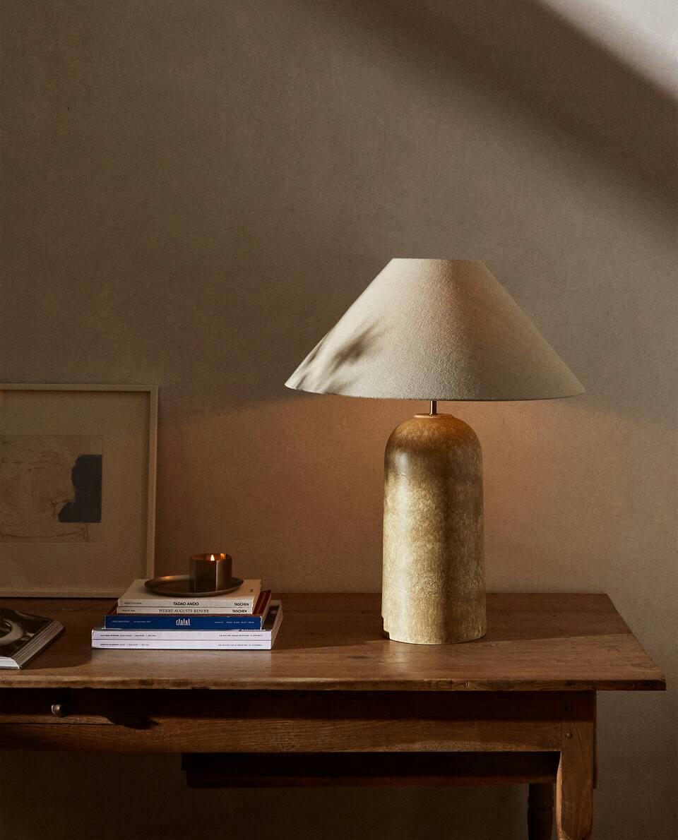 XL LAMP WITH CERAMIC STAND