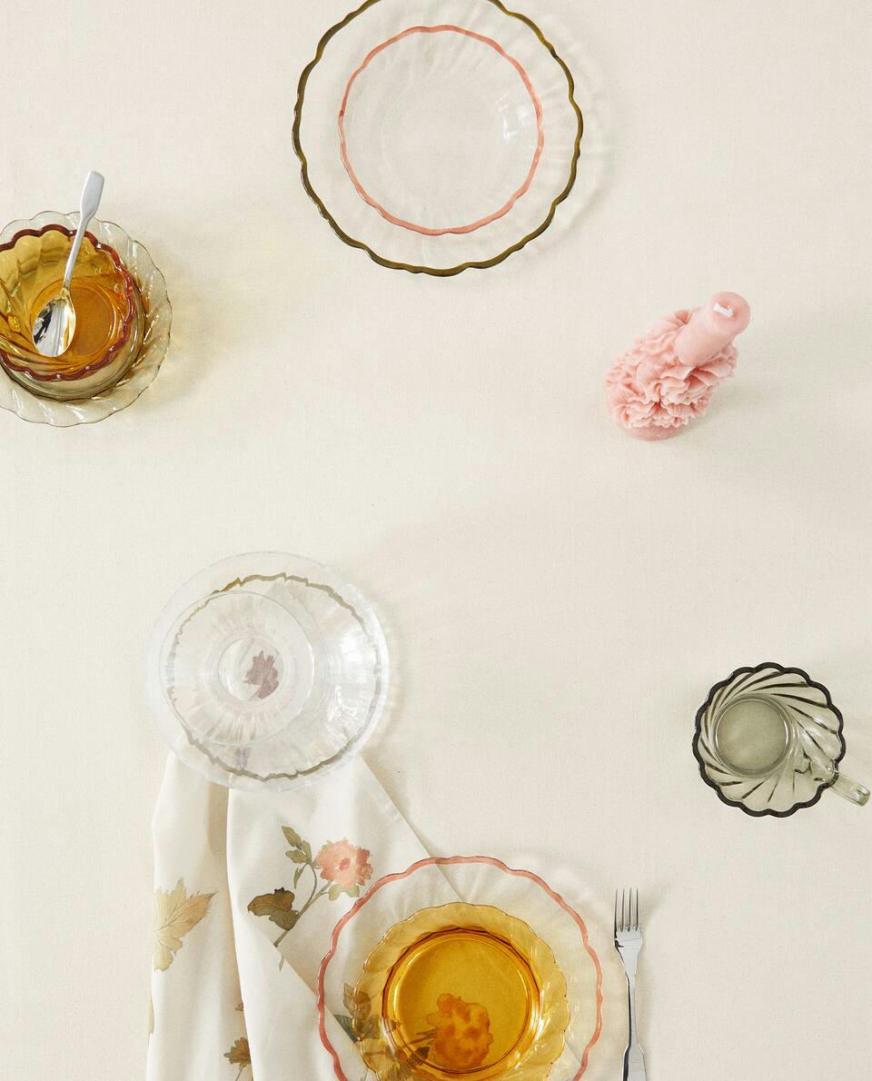 DYED THREAD COTTON TABLECLOTH