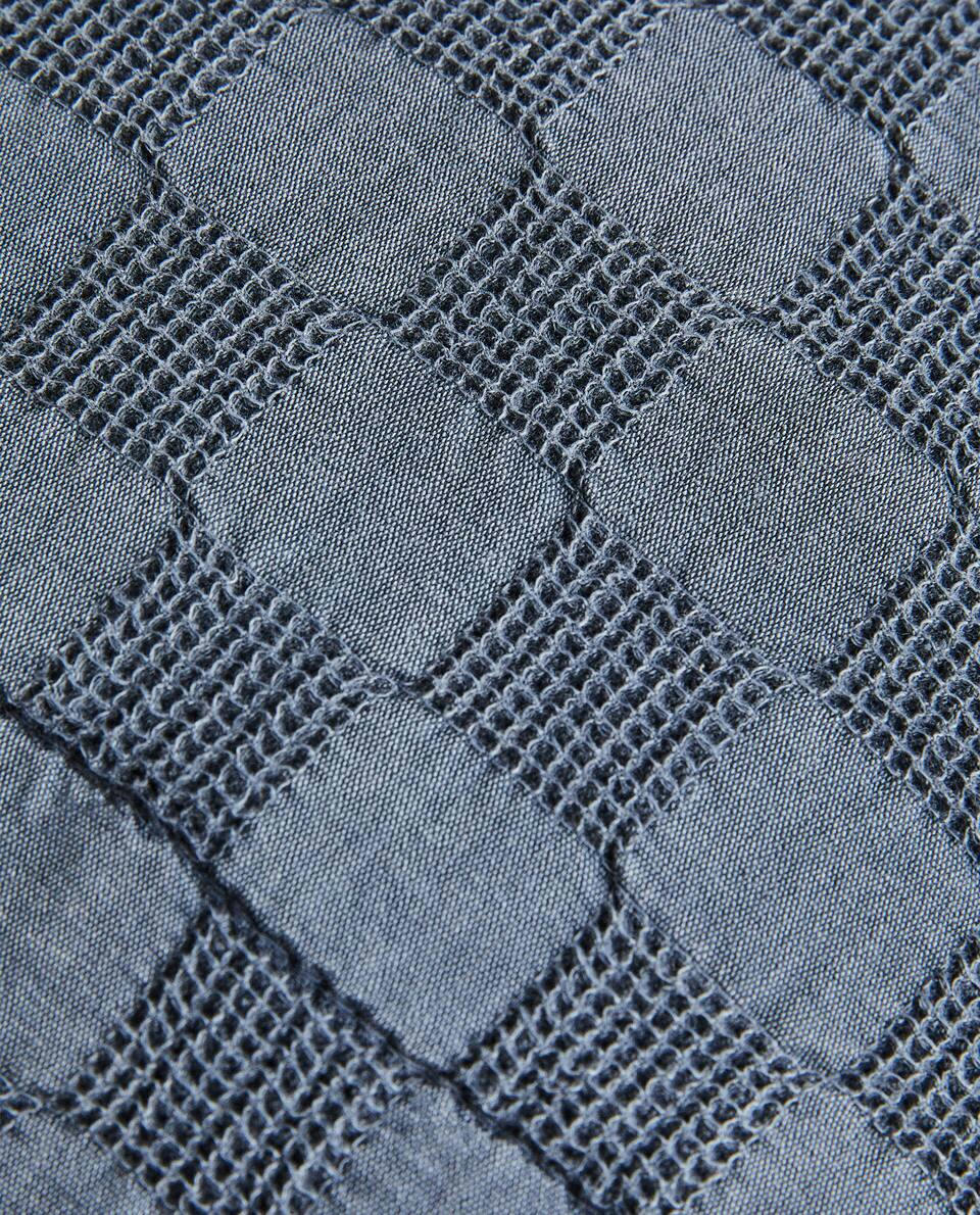 WAFFLE-KNIT CUSHION COVER