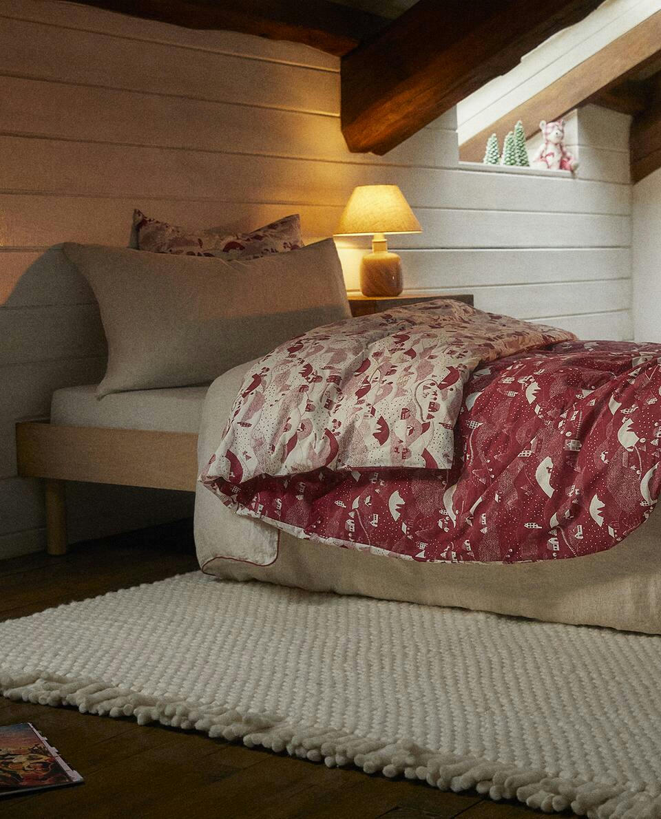 CHILDREN'S CHRISTMAS LANDSCAPE COTTON DUVET COVER