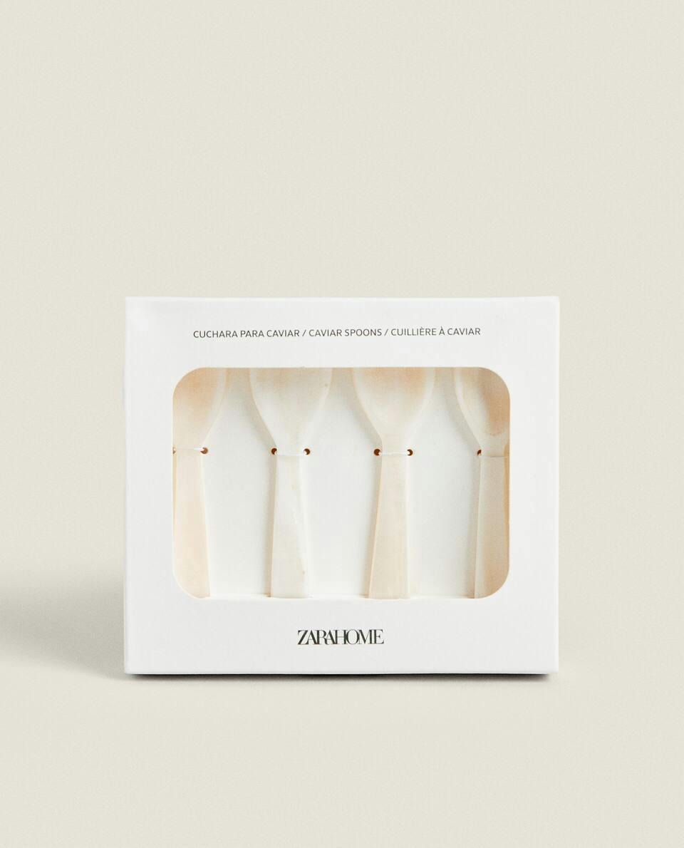 SET OF 4 CAVIAR SPOONS