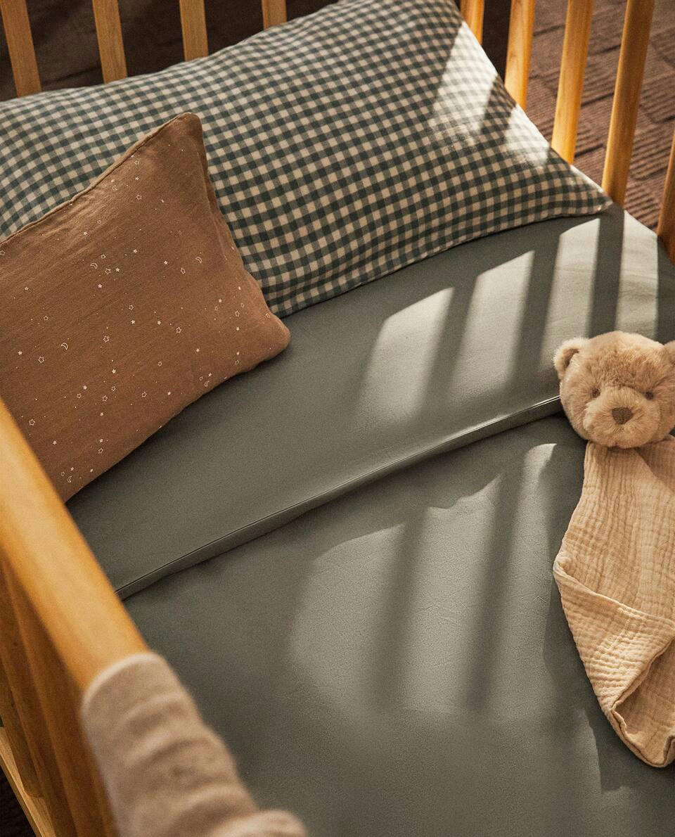 CHILDREN'S TOPSTITCHED COTTON DUVET COVER