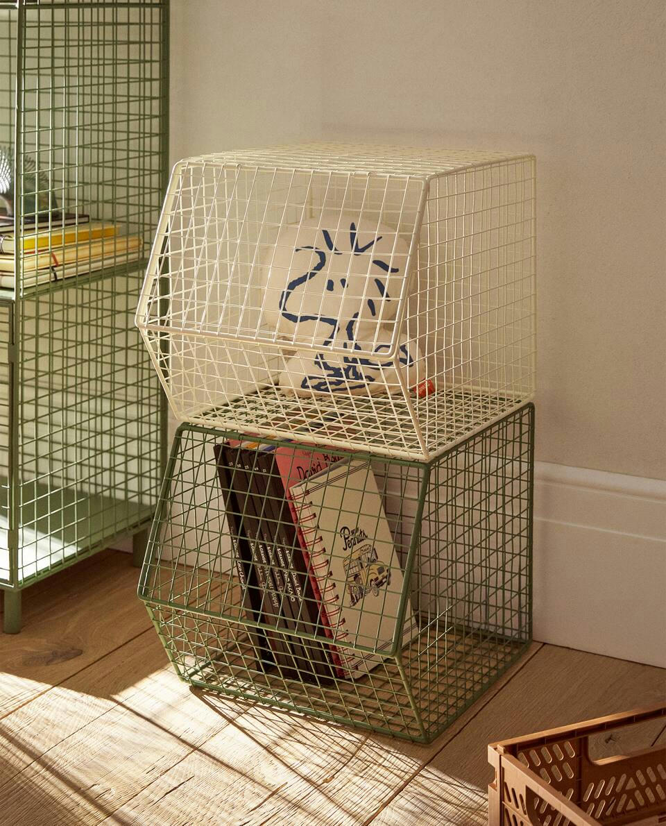 METAL BASKET WITH LID