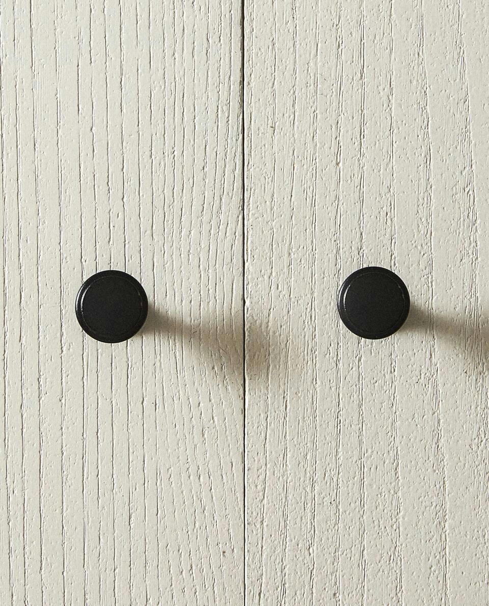 BLACK METAL DOOR KNOB (PACK OF 2)