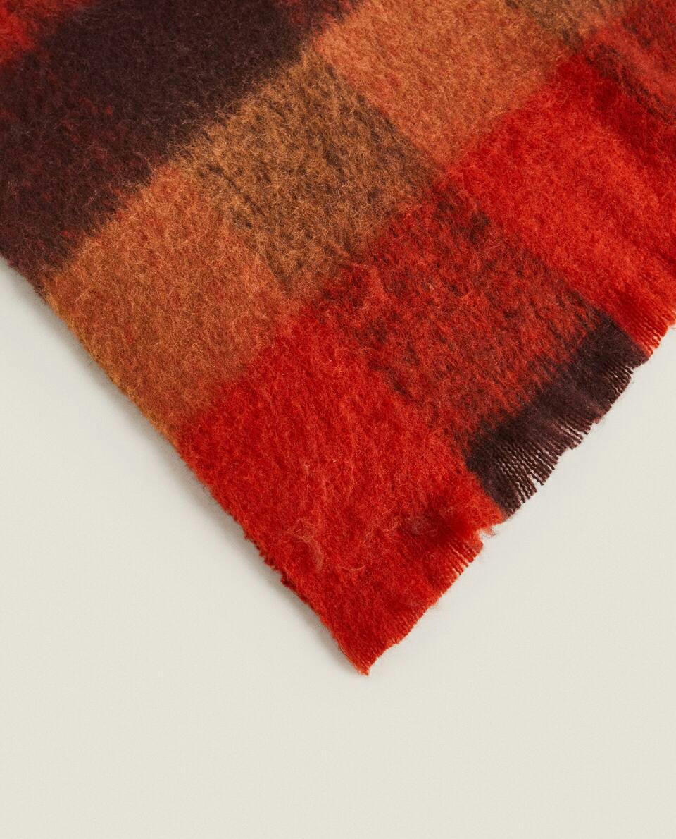 FRAYED CHECKED BLANKET