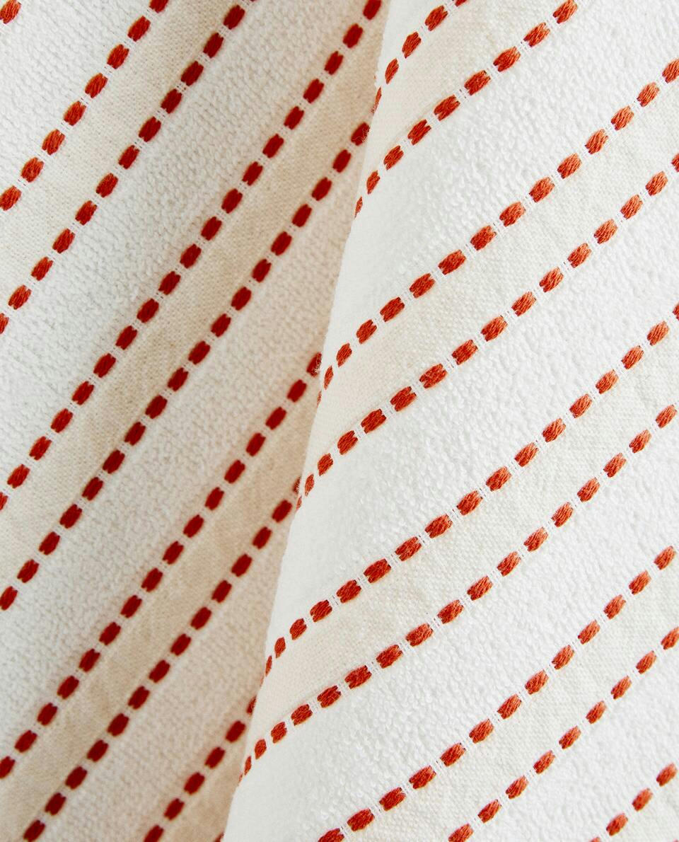 TERRY TEA TOWEL WITH TOPSTITCHING