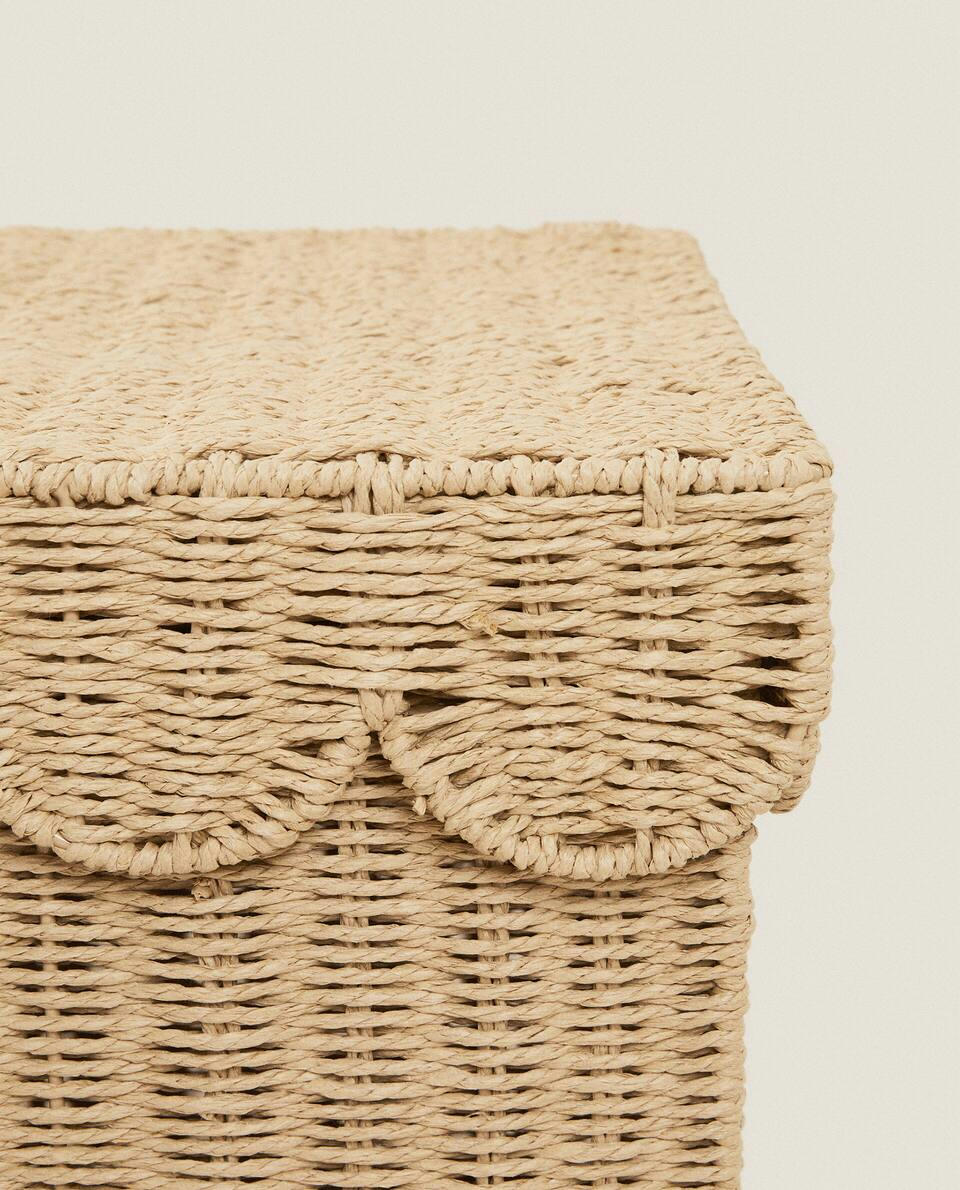 KIDS’ BASKET WITH SCALLOPED LID