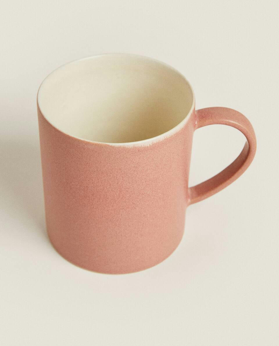 COLOURED STONEWARE MUG