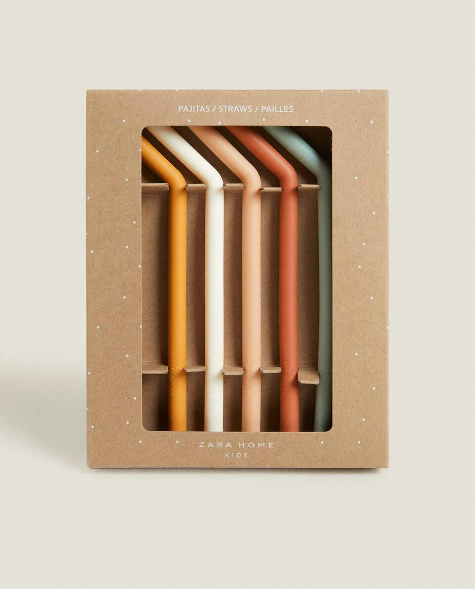 SILICONE STRAWS (PACK OF 5)