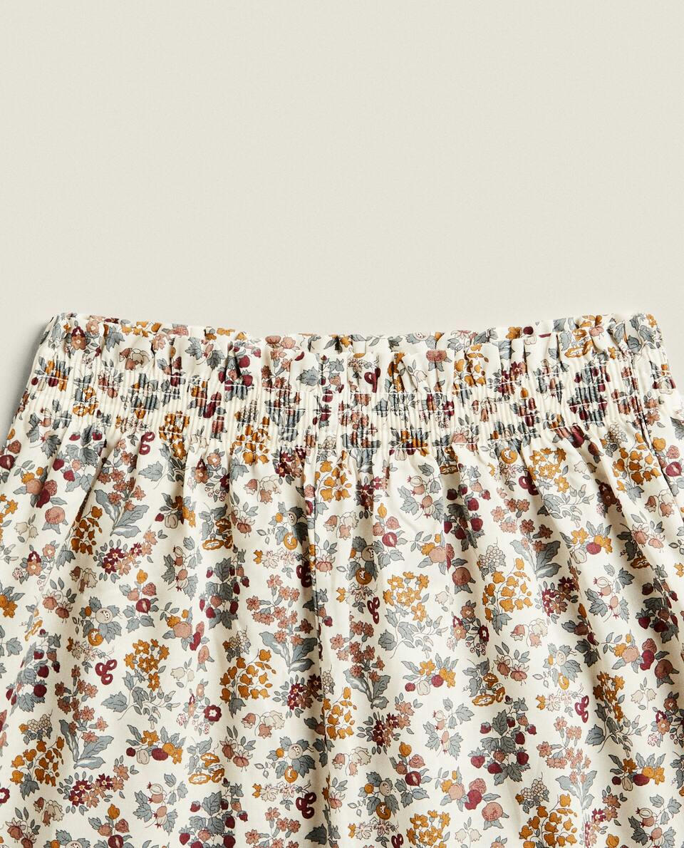 FLORAL PRINT FABRIC CHILDREN'S TROUSERS