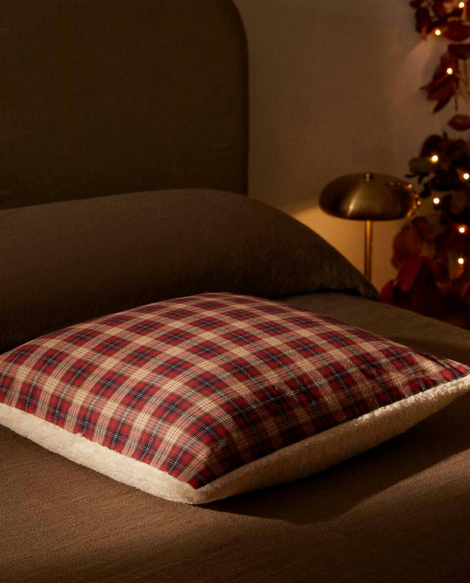 CHECK CHRISTMAS CUSHION COVER