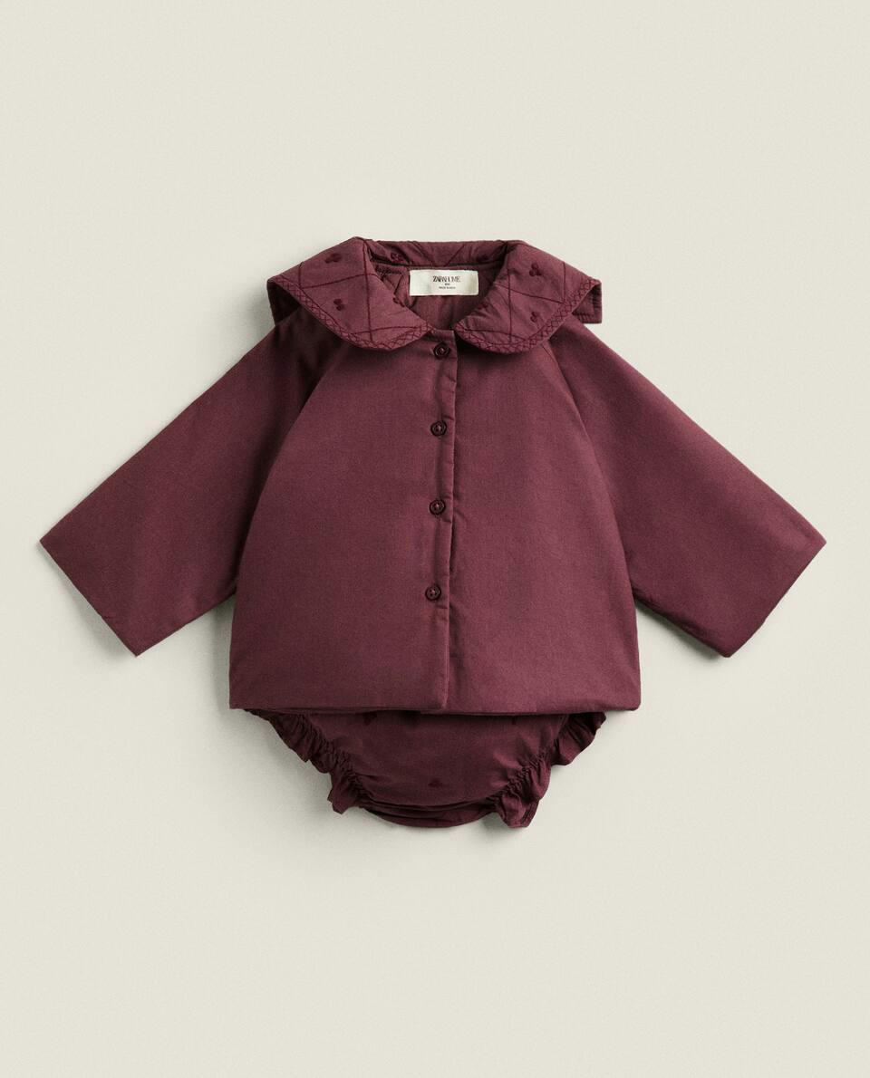 QUILTED POPLIN BABY JACKET