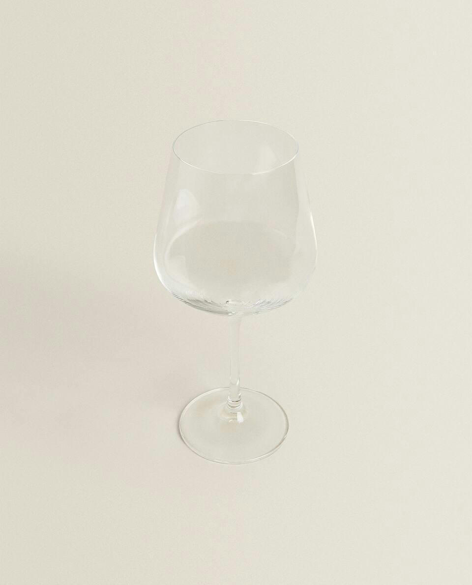 LARGE BOHEMIA CRYSTAL WINE GLASS