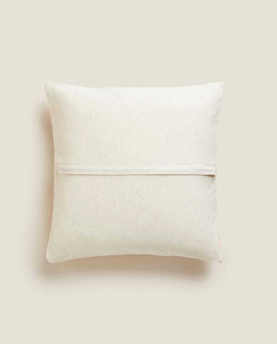 CHIFFON AND COTTON JERSEY CUSHION COVER