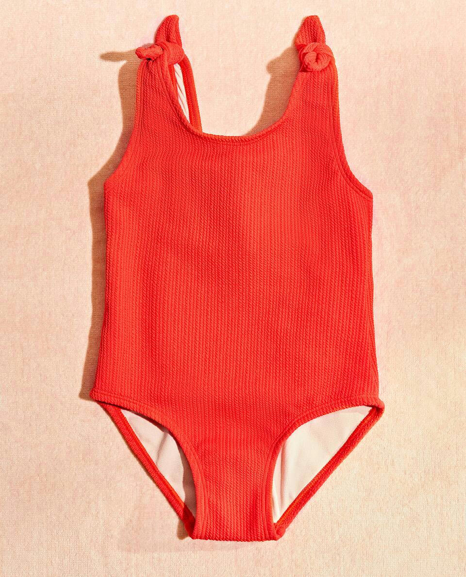 GIRLS’ TEXTURED SWIMSUIT