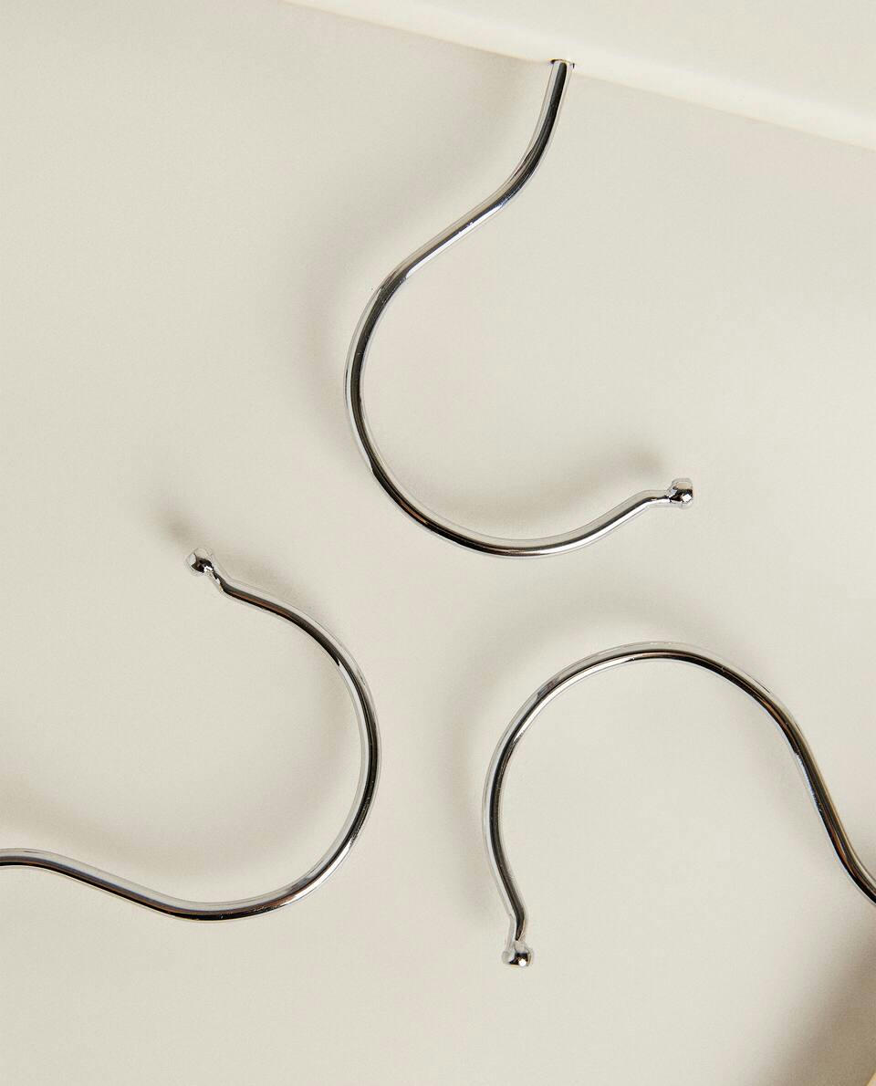 OYSTER WHITE WOODEN SKIRT HANGER (SET OF 3)