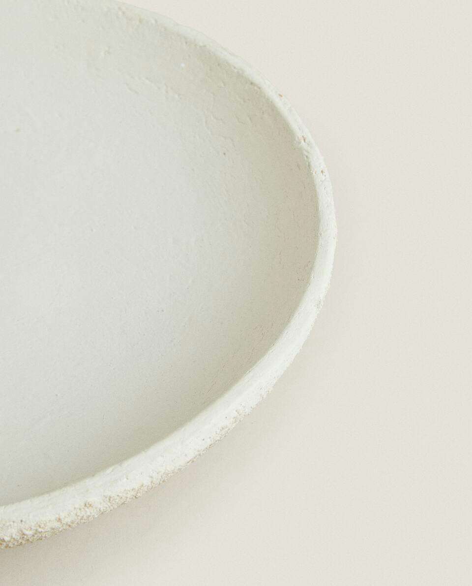 ROUGH-TEXTURE CERAMIC TRAY