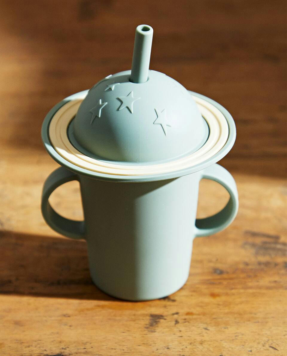 PLANETS BEAKER WITH STRAW