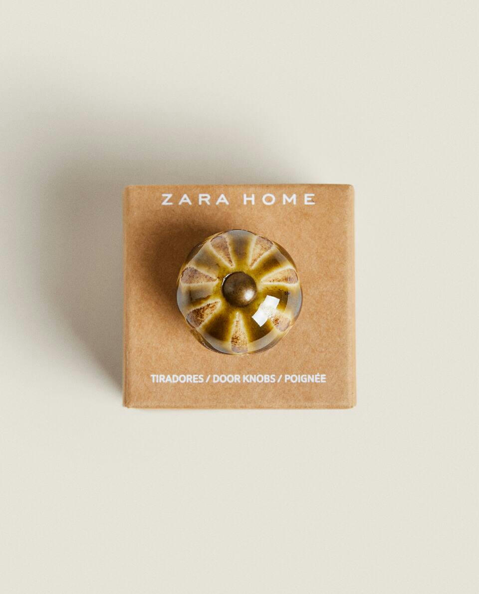 ROUND CERAMIC DOOR KNOB (PACK OF 2)