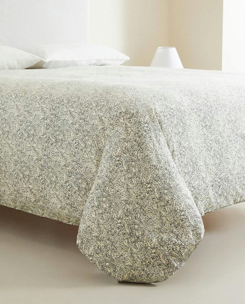 FLORAL PRINT DUVET COVER