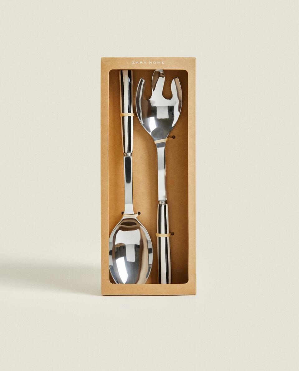 SET OF STRIPED SERVING CUTLERY (2 UNITS)