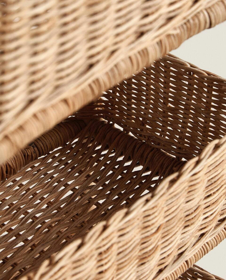RATTAN STORAGE RACK