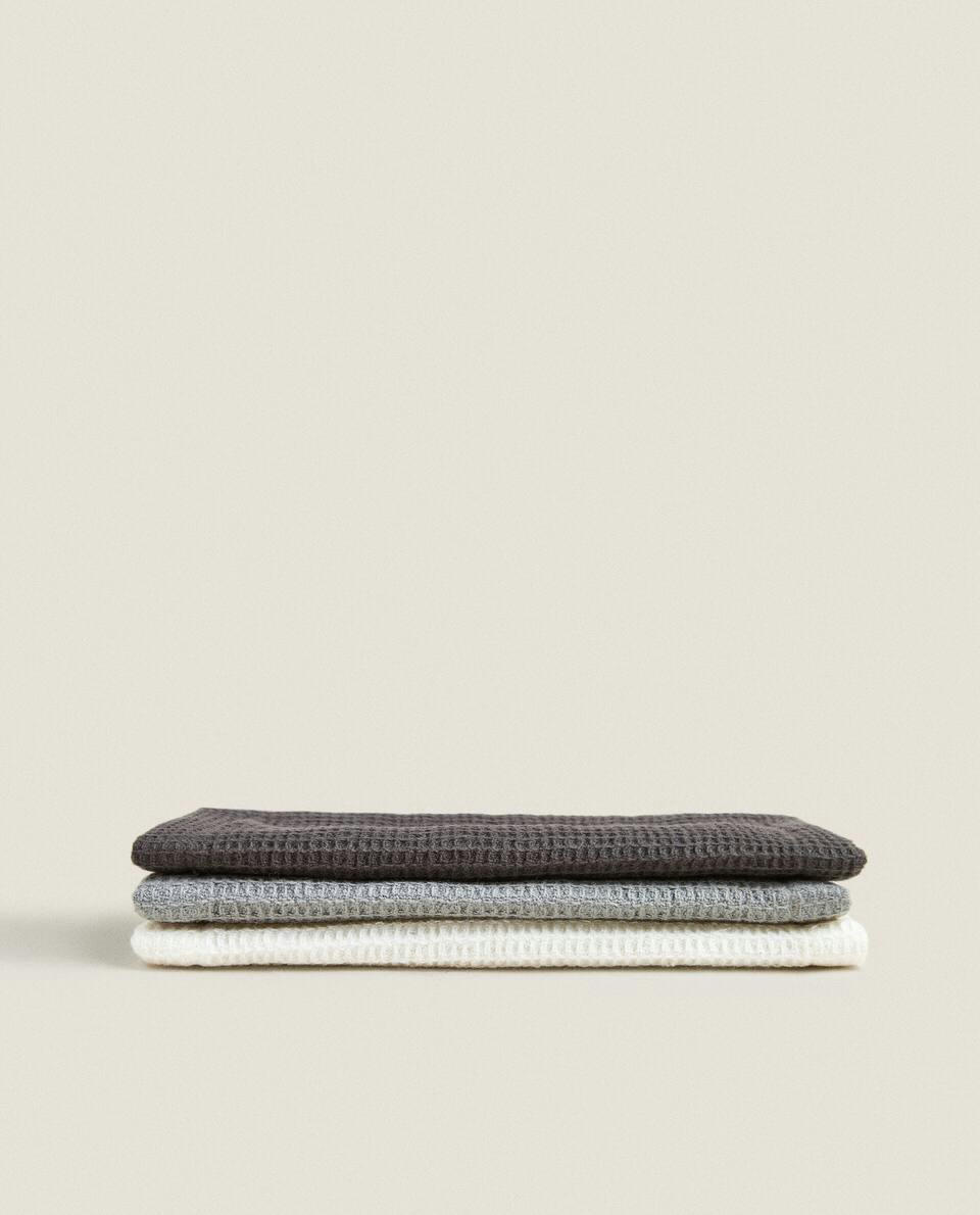 WAFFLE MINI TEA TOWEL (PACK OF 3)