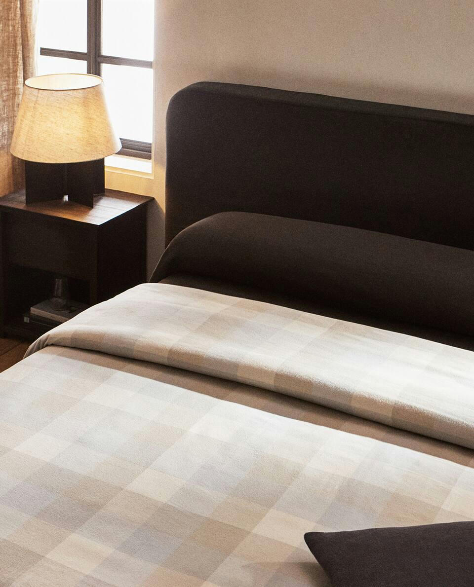 CHECK FLANNEL DUVET COVER