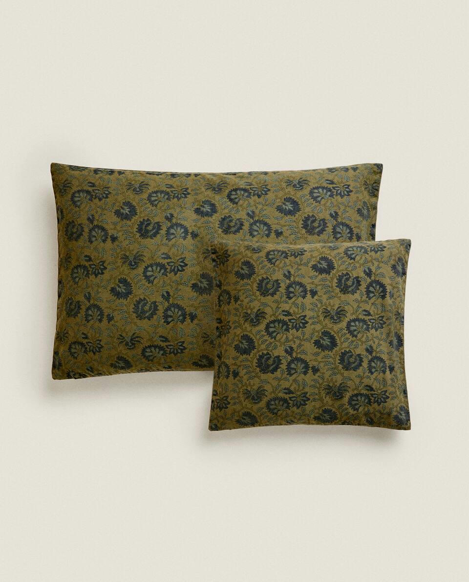 FLORAL PRINT CUSHION COVER