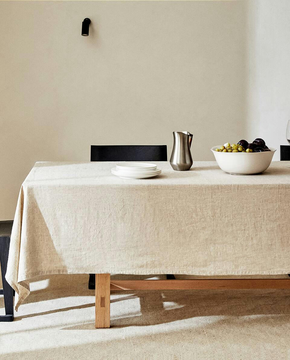 WASHED LINEN TABLECLOTH